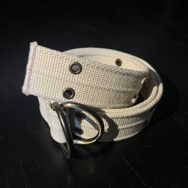 Vintage Vintage Cream D-Ring Punk Belt - image 1