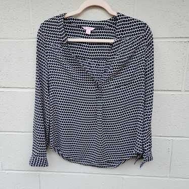 Candies- Women's Black & White V Neck Button Slee… - image 1