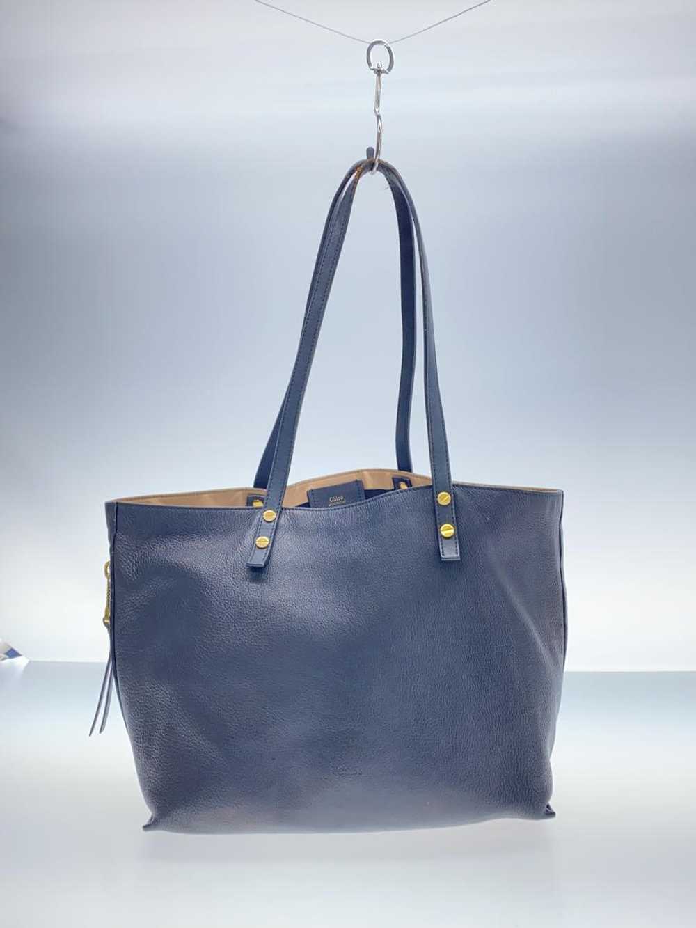 [Japan Used Bag] Used Chloe Tote Bag/Leather/Blk/… - image 3