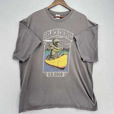 Gildan The Black Crowes 2009 Grey Tour T-Shirt Me… - image 1