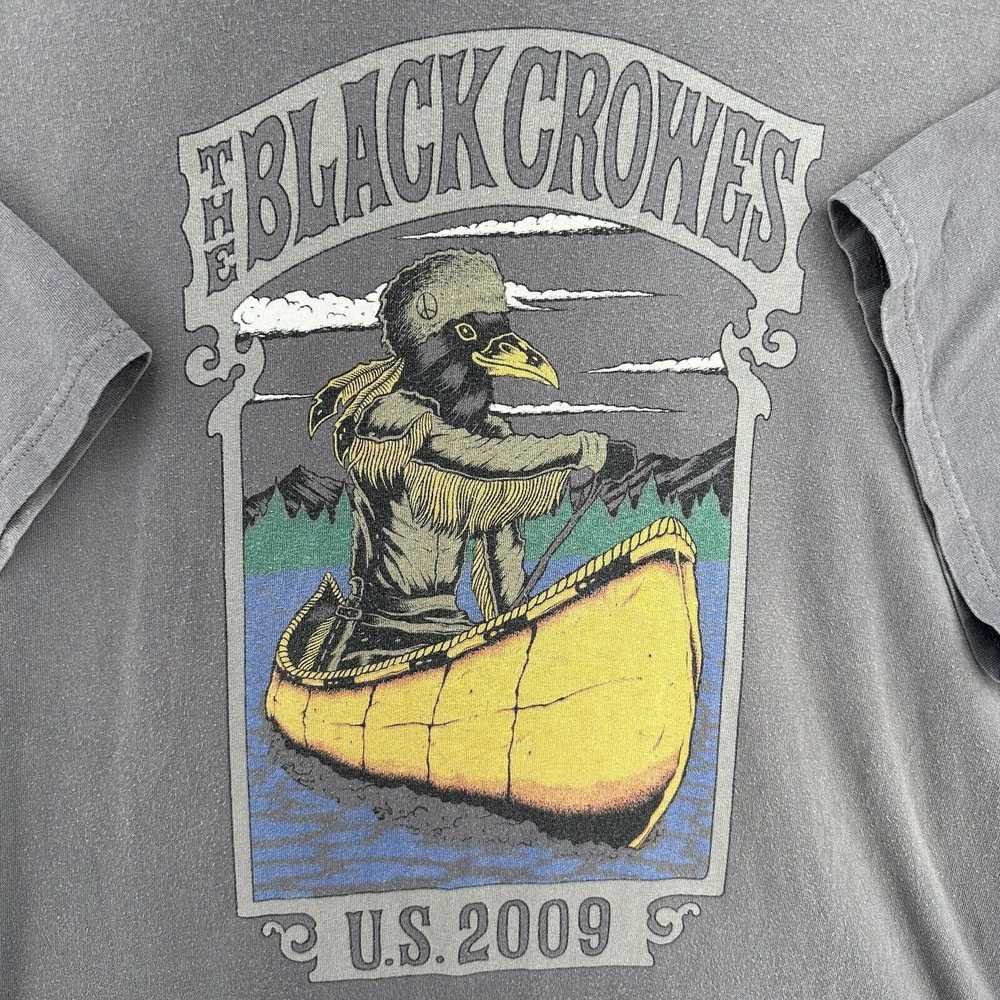 Gildan The Black Crowes 2009 Grey Tour T-Shirt Me… - image 2