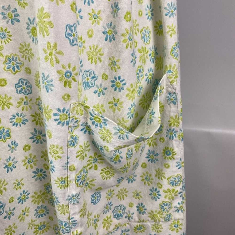 Fresh Produce Dress Small Green Blue Print Pocket… - image 3