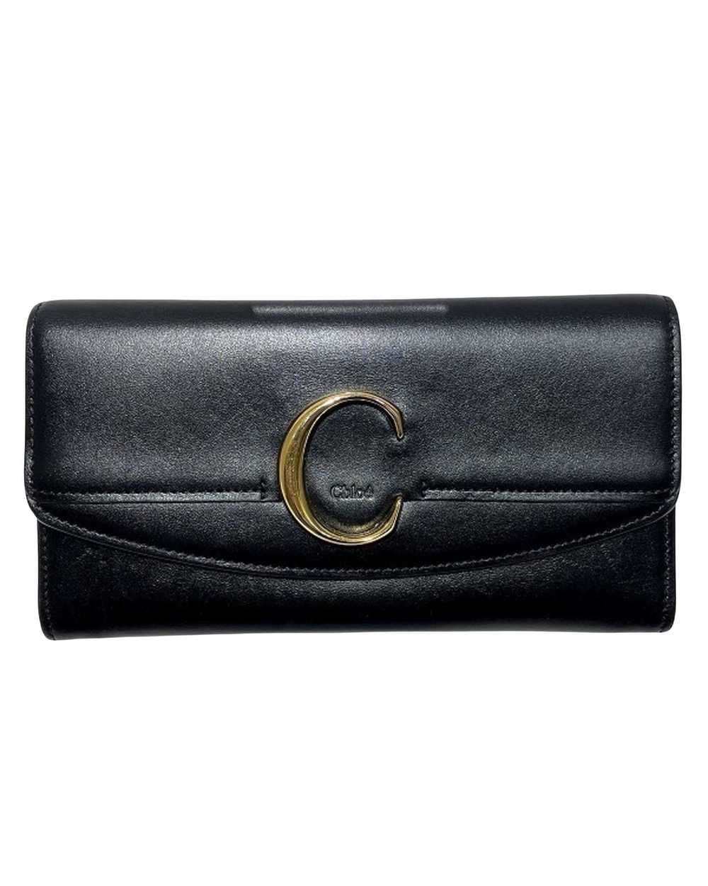 Chloe Refined Black Leather Long Wallet for Women - image 1