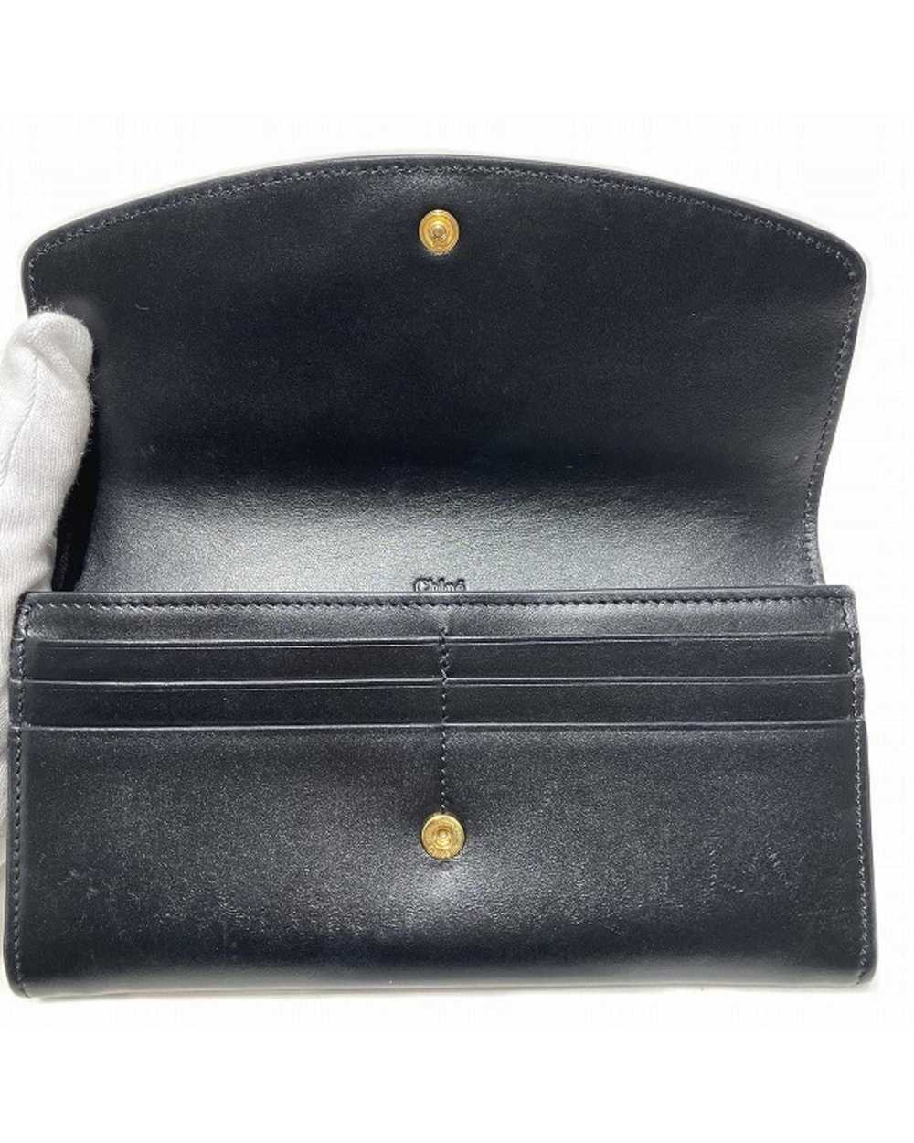 Chloe Refined Black Leather Long Wallet for Women - image 2