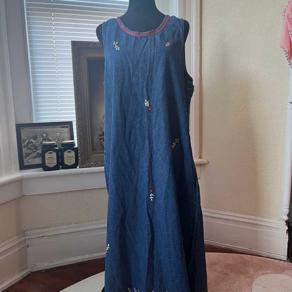 Vintage Blue Denim Tank Dress - image 1