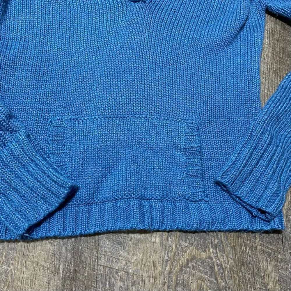 Vintage Y2k Energie Light Blue Knit Collared Henl… - image 2