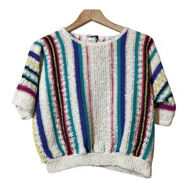 Vintage Koret Striped Cropped Sweater Small VTG