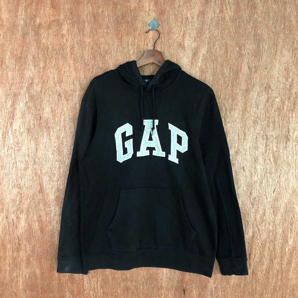 Gap × Streetwear × Vintage Gap Black Big Logo Hoo… - image 1