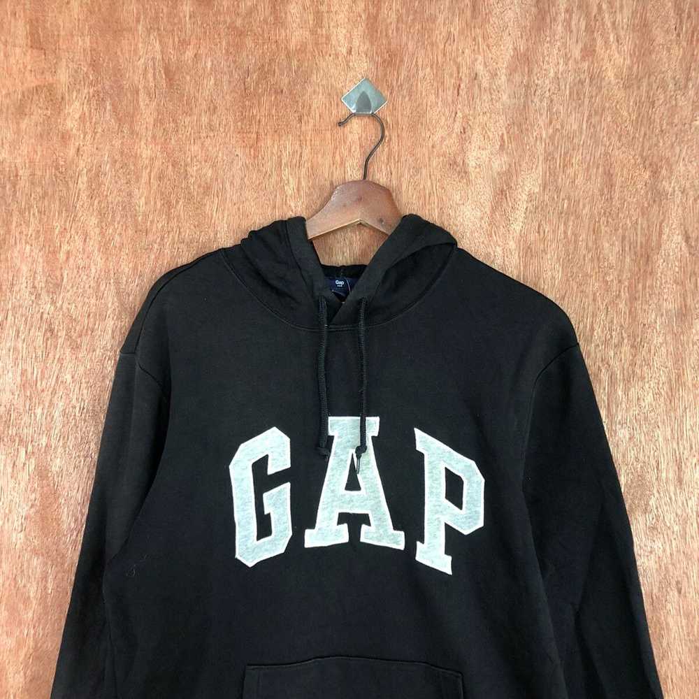 Gap × Streetwear × Vintage Gap Black Big Logo Hoo… - image 2