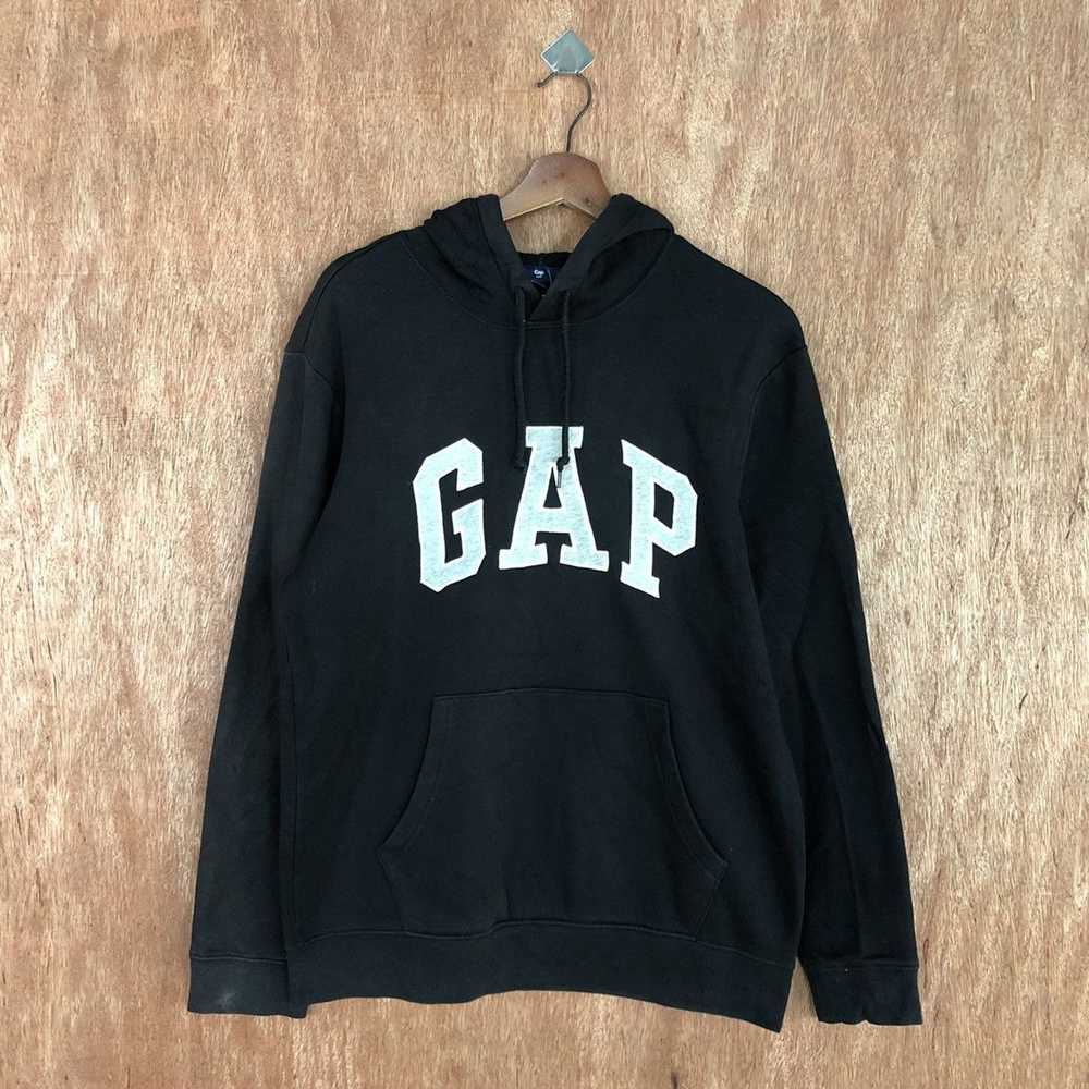 Gap × Streetwear × Vintage Gap Black Big Logo Hoo… - image 3