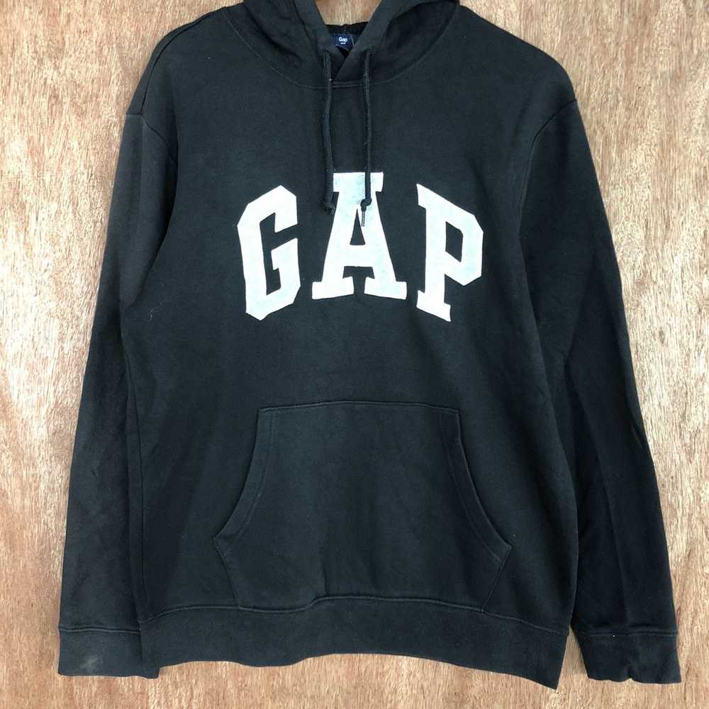Gap × Streetwear × Vintage Gap Black Big Logo Hoo… - image 8