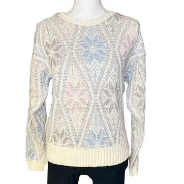 Women's Vintage 80s Koret pastel fair isle knit g… - image 1