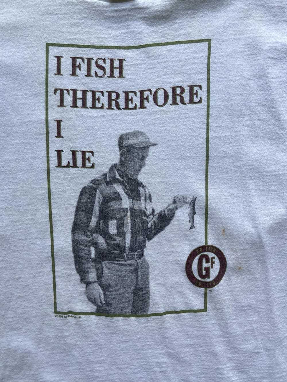 Fruit Of The Loom 90s "I Fish Therefore I Lie" Gr… - image 2