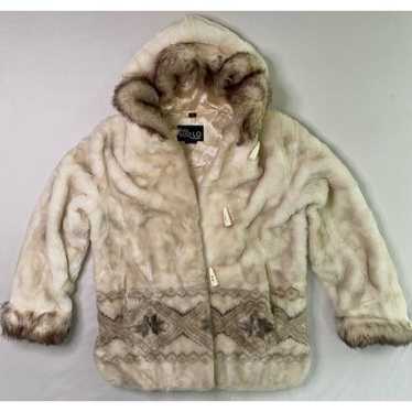 Vintage Y2K Hannah by Mar Lo White Faux Fur Hooded