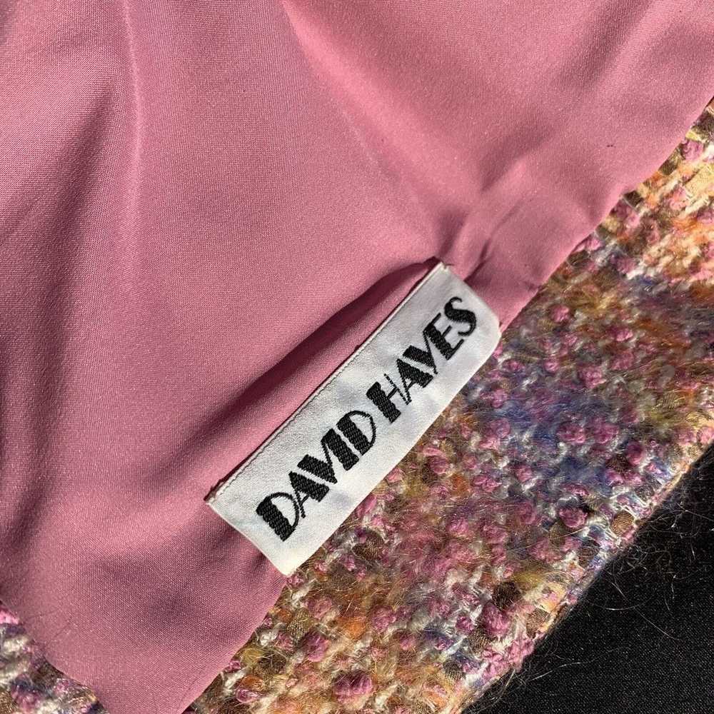 Vintage David Hayes Pink Tweed Boucle Wool Mohair… - image 10
