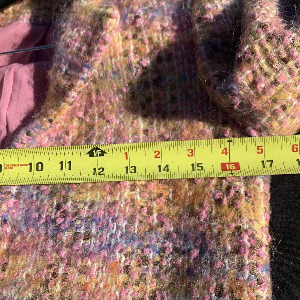Vintage David Hayes Pink Tweed Boucle Wool Mohair… - image 7