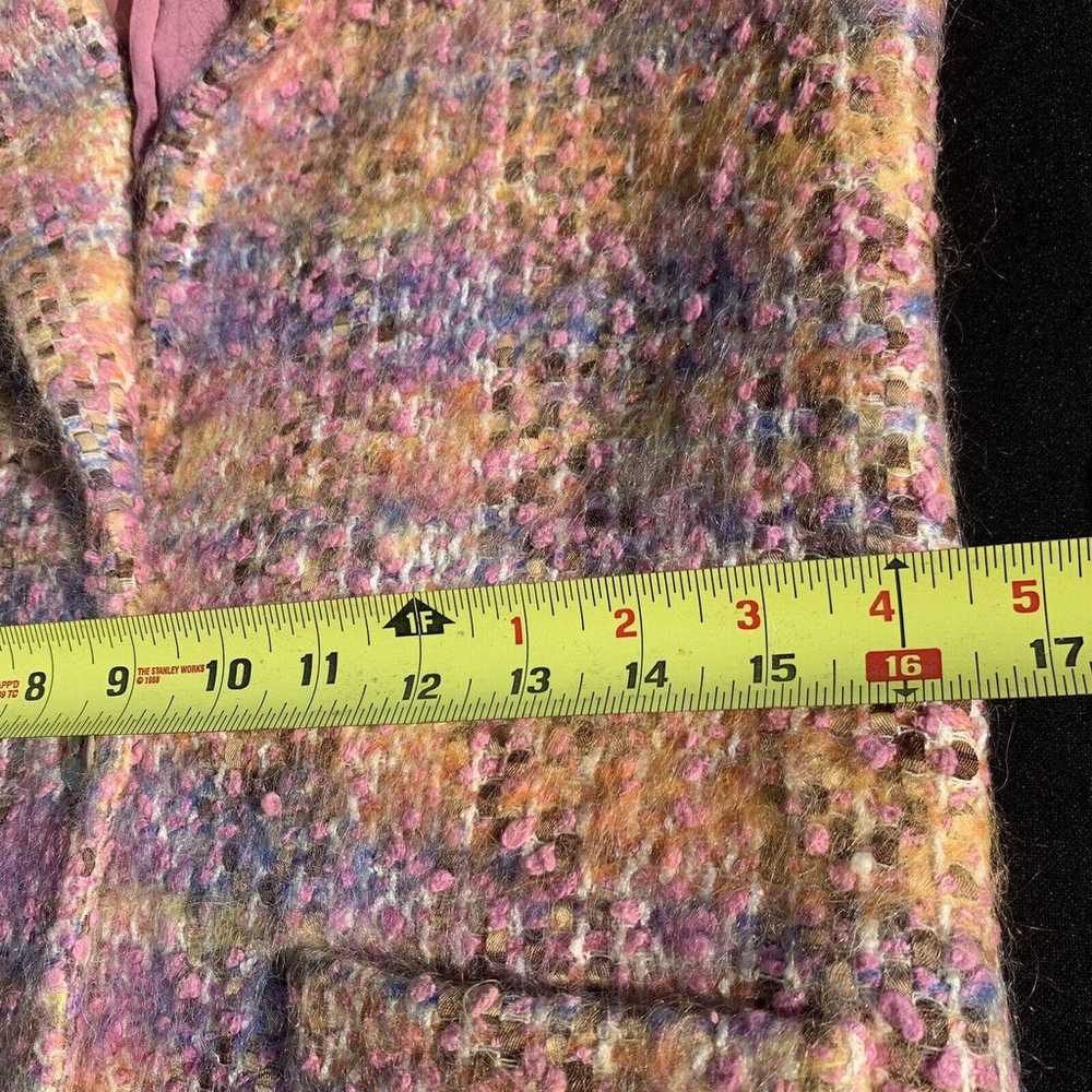 Vintage David Hayes Pink Tweed Boucle Wool Mohair… - image 8
