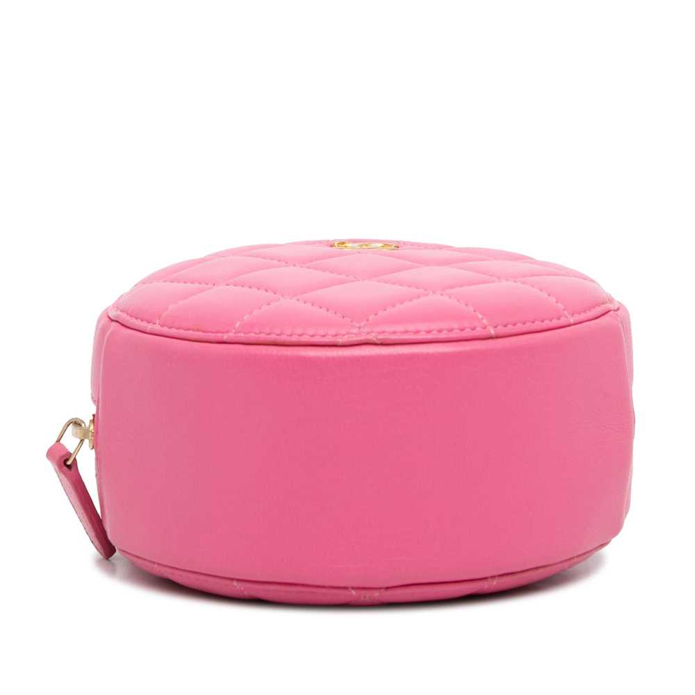Product Details Chanel Pink Lambskin Round Pearl … - image 5