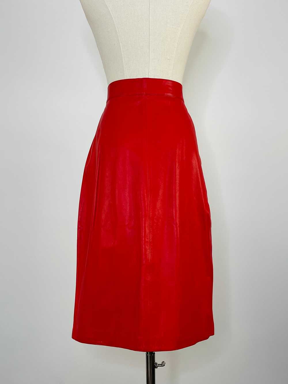 1980s red leather matching ensemble - image 4