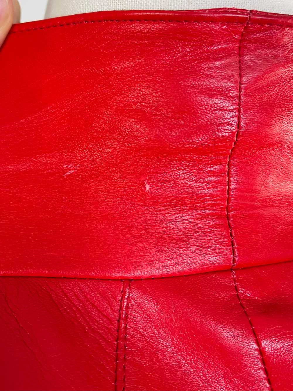 1980s red leather matching ensemble - image 8