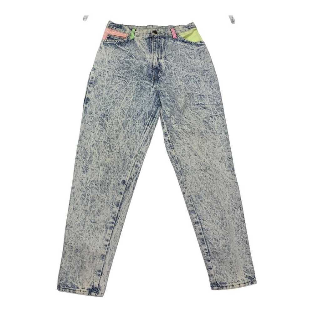 Vintage Lee Stonewash Ankle Zip Skinny Mom Jeans … - image 2