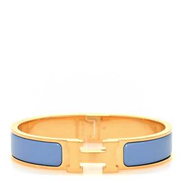 Hermes Bracelet Narrow Clic Clac H Enamel PM Gold-tone Orange