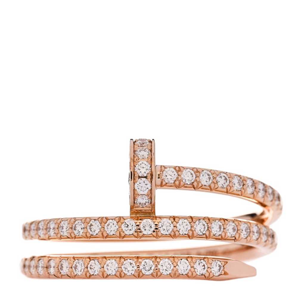 CARTIER 18K Pink Gold Diamond Double Juste Un Clo… - image 1