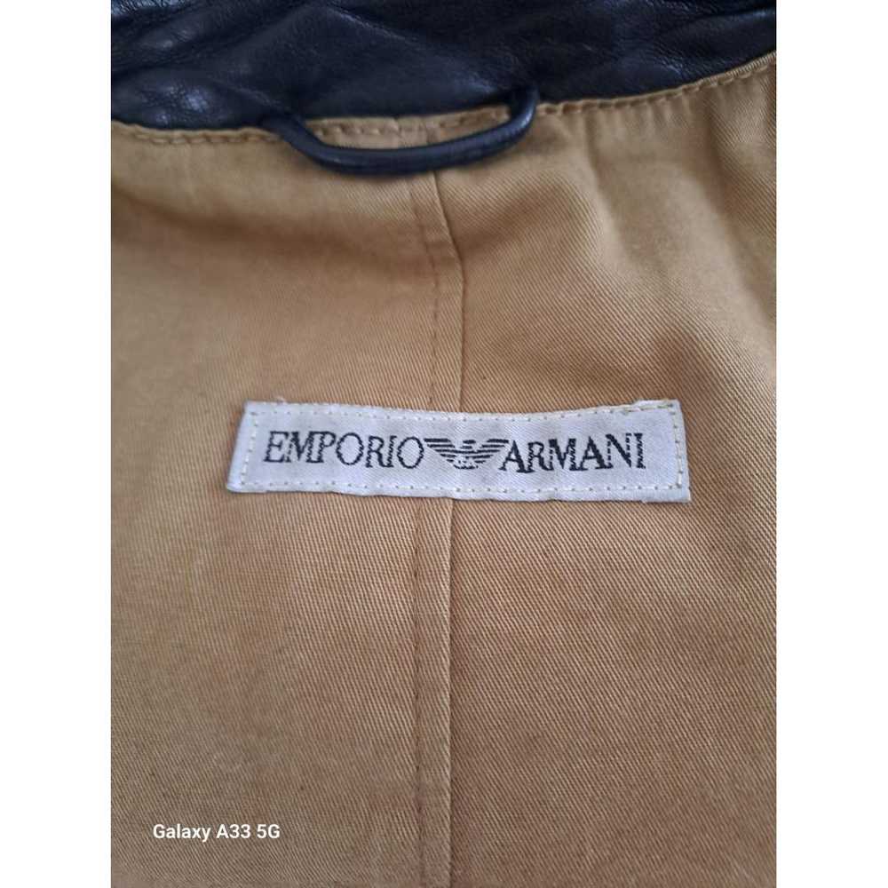 Emporio Armani Leather biker jacket - image 4