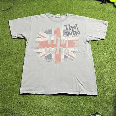 vintage the who british flag rock band shirt
