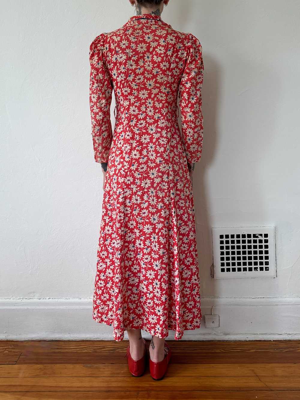 1930s Zip Floral Dress - image 2