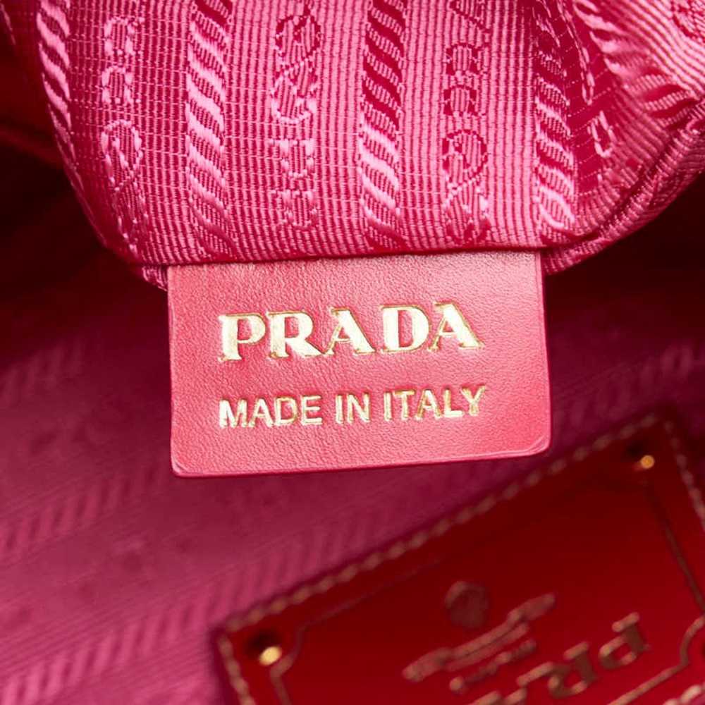 Prada PRADA Jacquard Handbag Pink Red Nylon Paten… - image 9