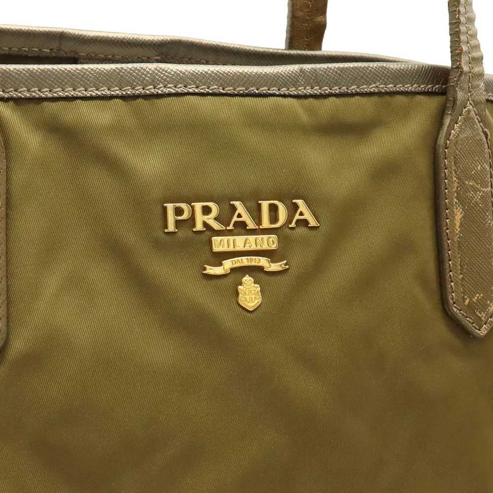 Prada PRADA tote bag shoulder nylon metallic leat… - image 8