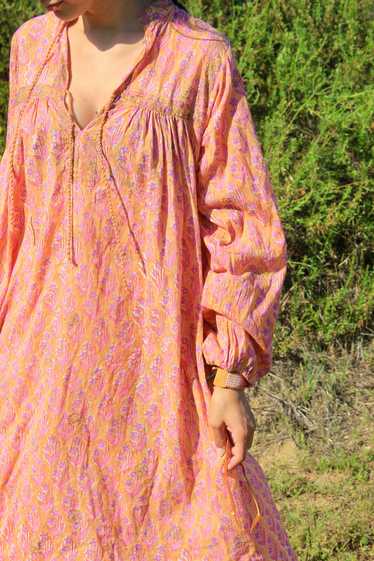 Gauzy Indian Block Print Dress Love My Sunshine