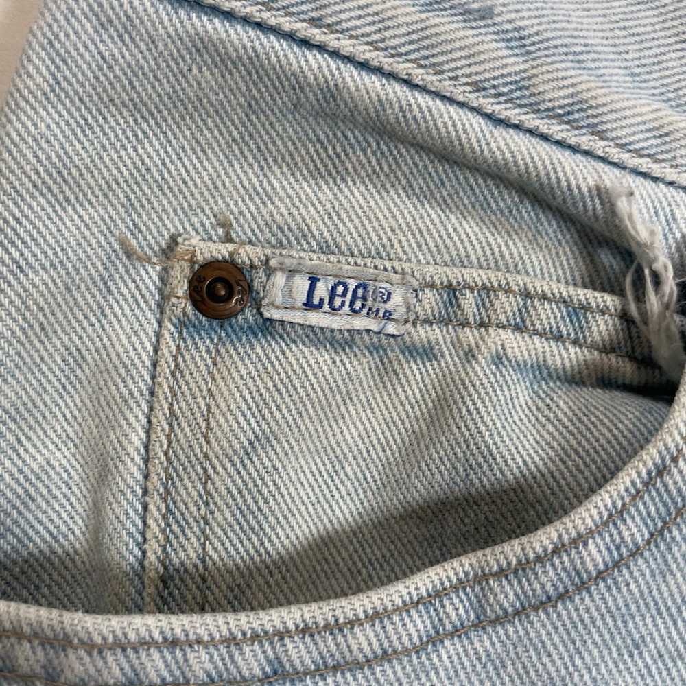 Vintage 90s Lee Light wash Jeans Straight 36x32 M… - image 3