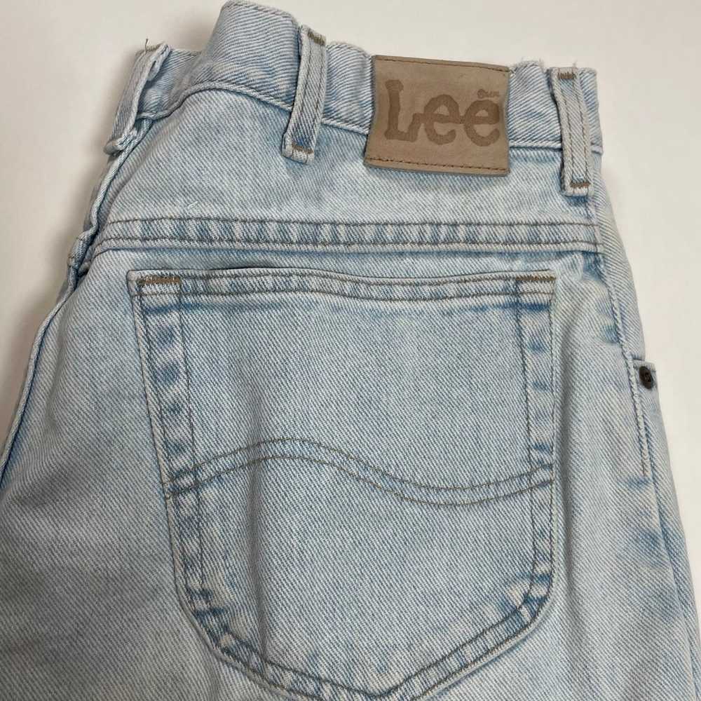 Vintage 90s Lee Light wash Jeans Straight 36x32 M… - image 5