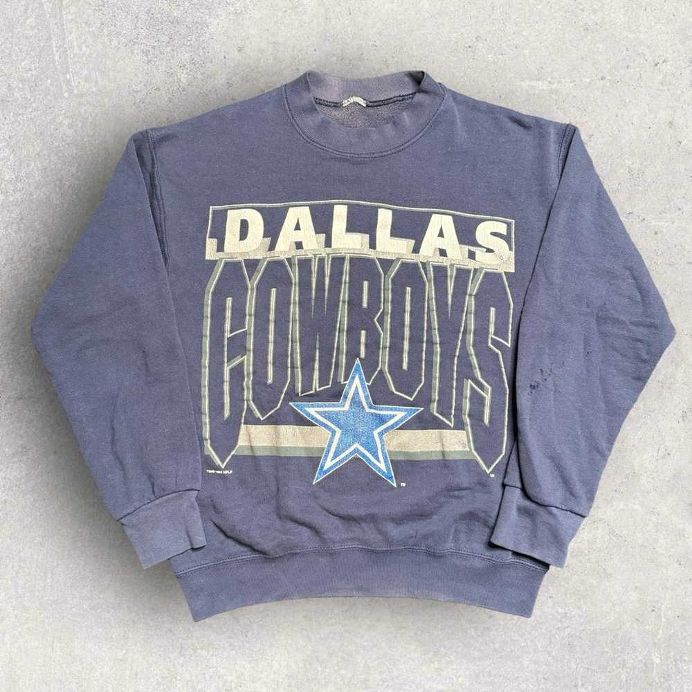 Vintage 90s Faded Dallas Cowboys NFL Football Gra… - image 1