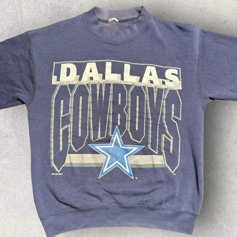 Vintage 90s Faded Dallas Cowboys NFL Football Gra… - image 2