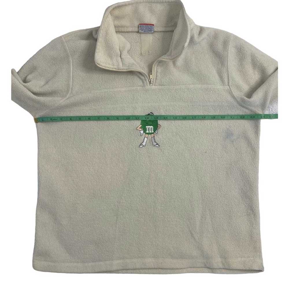 M&M's Vintage 90s Green M&M Fleece 1/4 Zip Sweats… - image 7