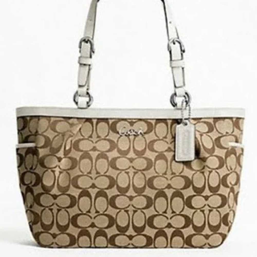 Coach Gallery Signature East West Tote 17726 - image 9