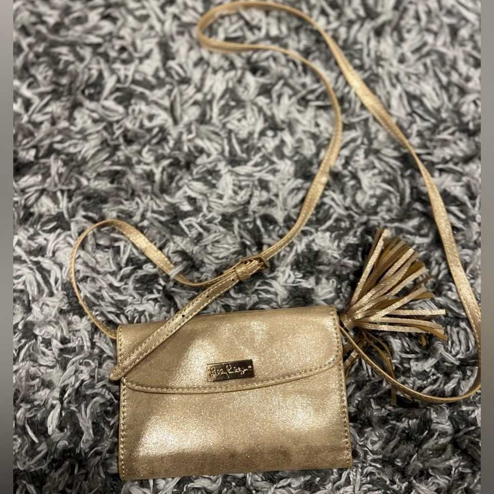 Lilly Pulitzer Bahama  metallic  crossbody handbag - image 5