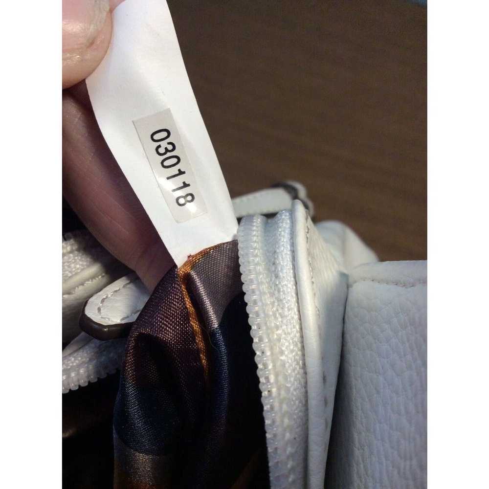 Clarks White Leather Shoulder Bag Adjustable Stra… - image 12