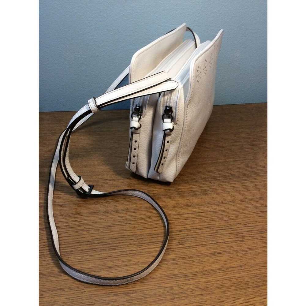 Clarks White Leather Shoulder Bag Adjustable Stra… - image 2
