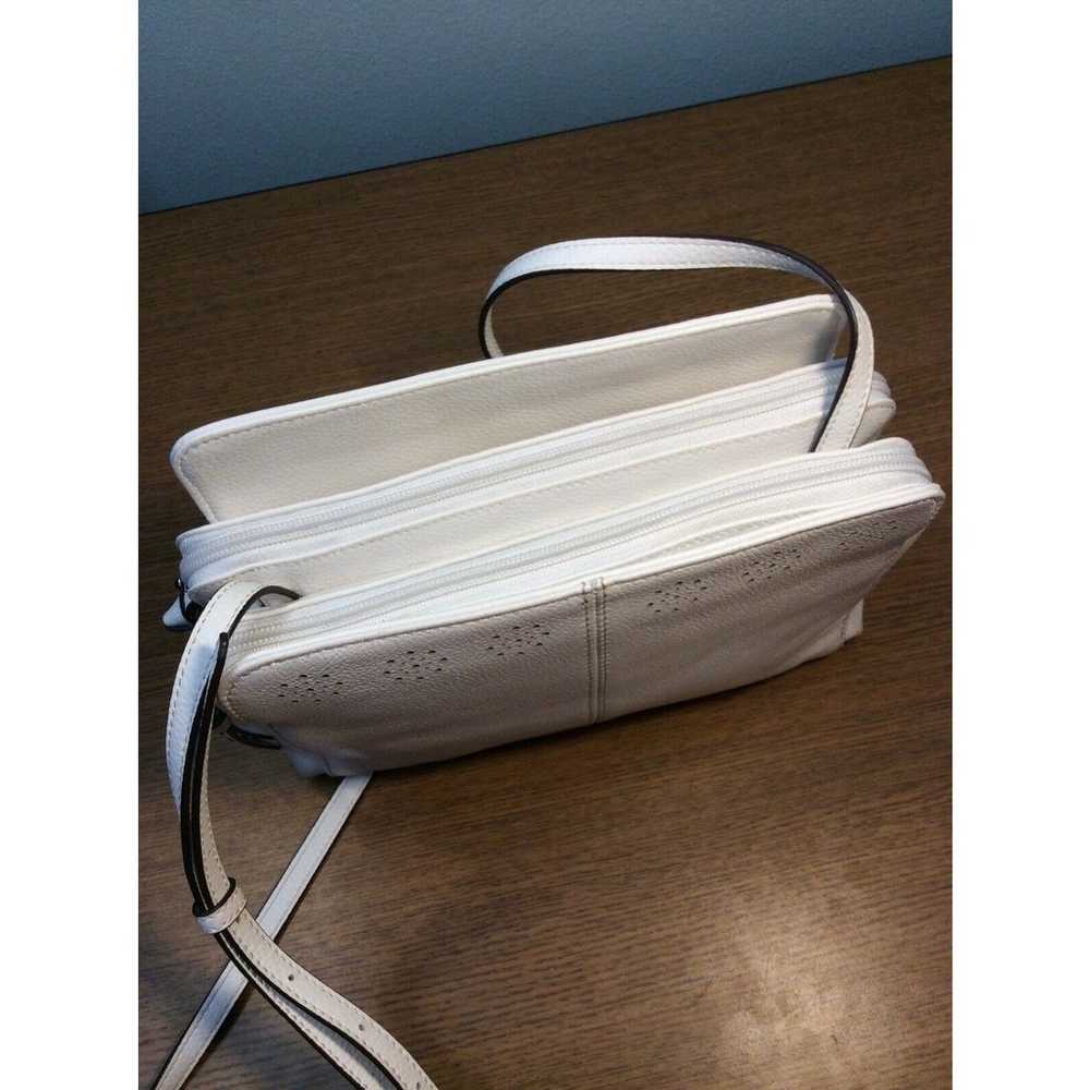 Clarks White Leather Shoulder Bag Adjustable Stra… - image 7