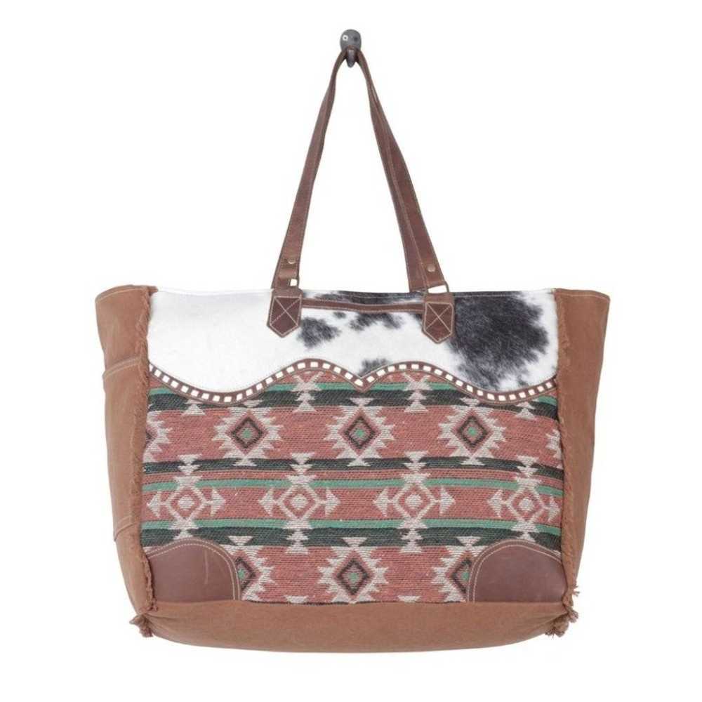 Myra Bag Handmade Ramona Weekender Bag Upcycled C… - image 5