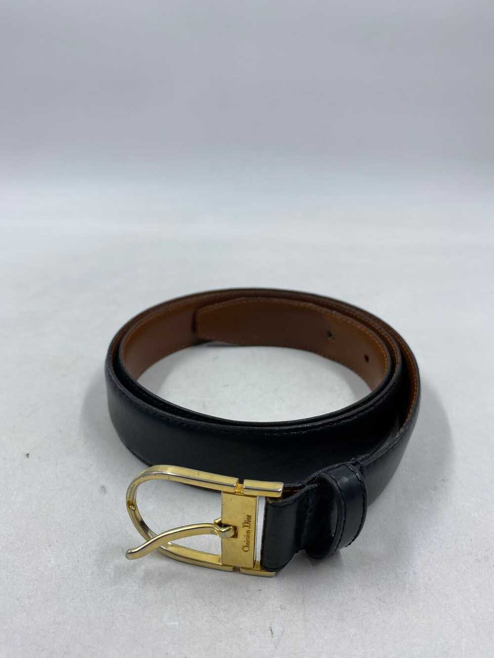 Authentic Christian Dior Black Belt - Size One Si… - image 1