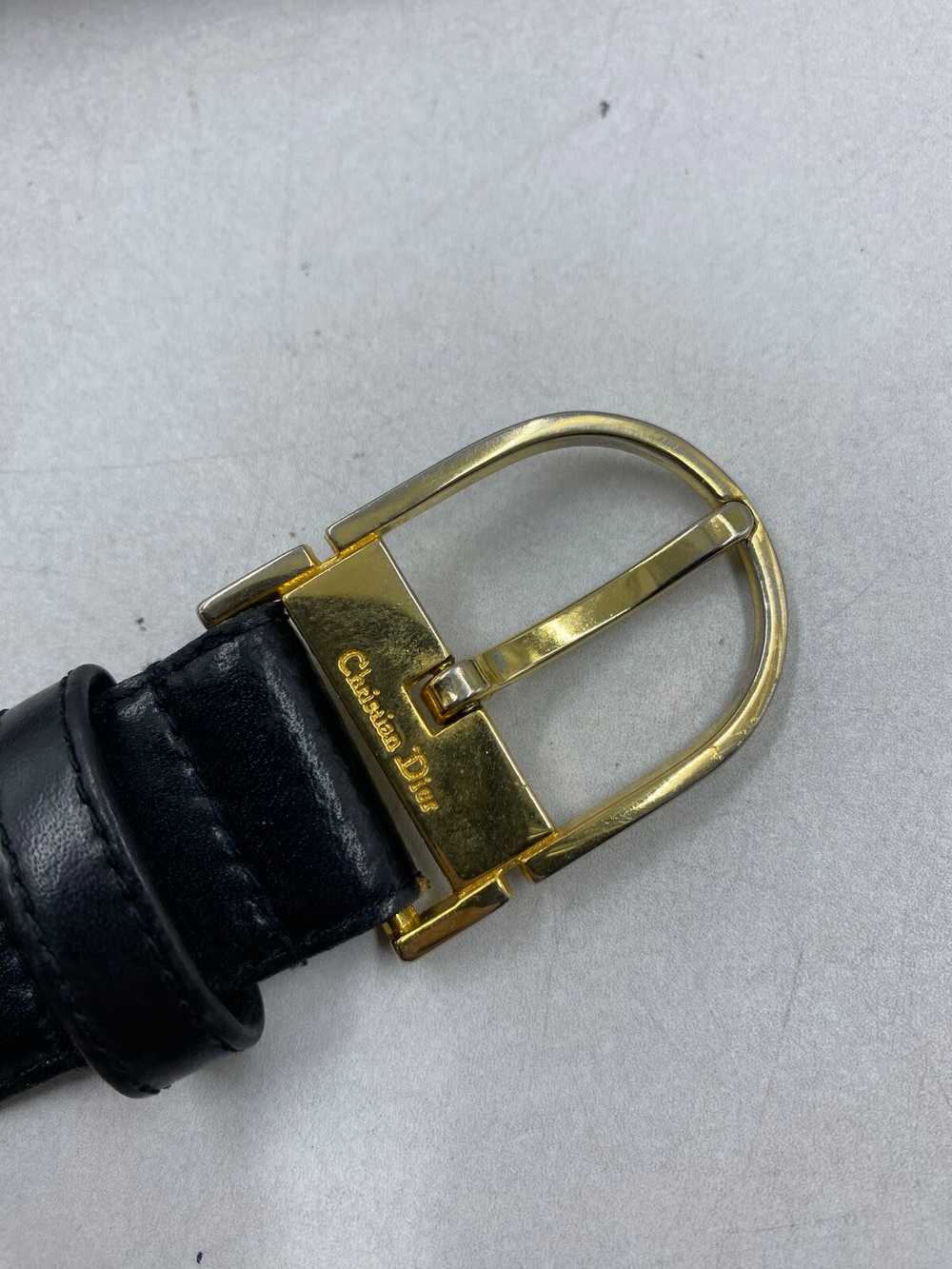 Authentic Christian Dior Black Belt - Size One Si… - image 6