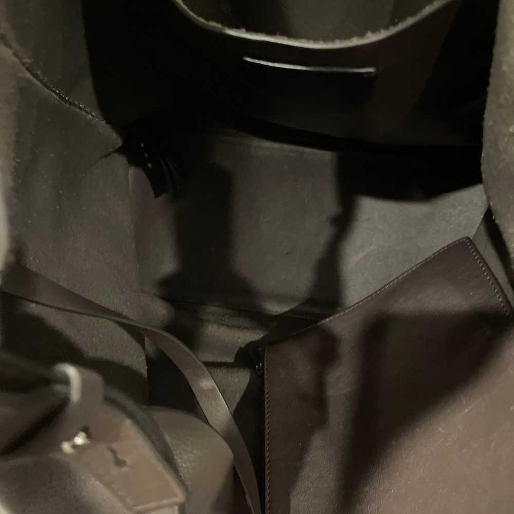 All Saints grey leather shoulder bag purse with t… - image 6