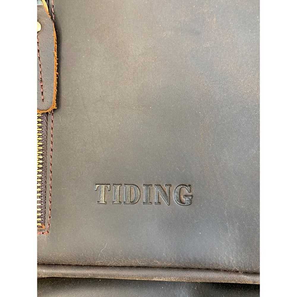 Rare Vtg Tiding Leather Cowhide Sling Messenger C… - image 9