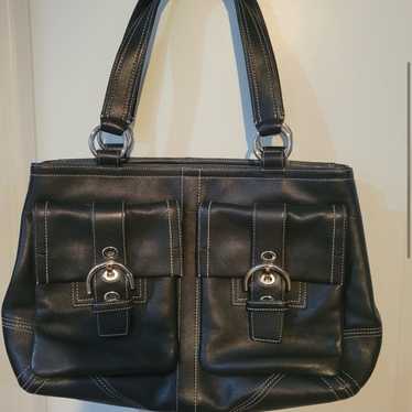 All leather black Coach