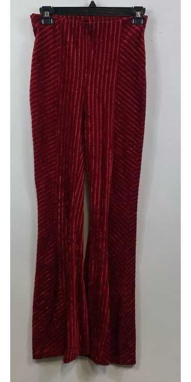 Free People Red Velvet-Like Bell Bottoms - Size X… - image 1
